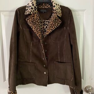 Nicole Max suede leather (faux) blazer/jacket